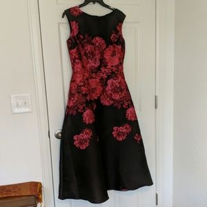 BHLDN Bridesmaid Dress- black with pink floral
